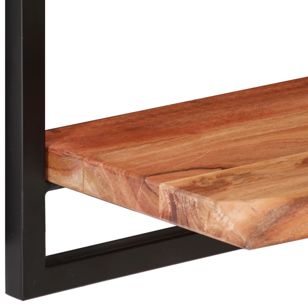 vidaXL Wall Shelves 2 pcs 100x24x35 cm Solid Wood Acacia and Steel