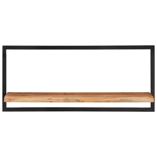 vidaXL Wall Shelves 2 pcs 80x25x35 cm Solid Wood Acacia and Steel