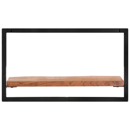 vidaXL Wall Shelves 2 pcs 60x25x35 cm Solid Wood Acacia and Steel