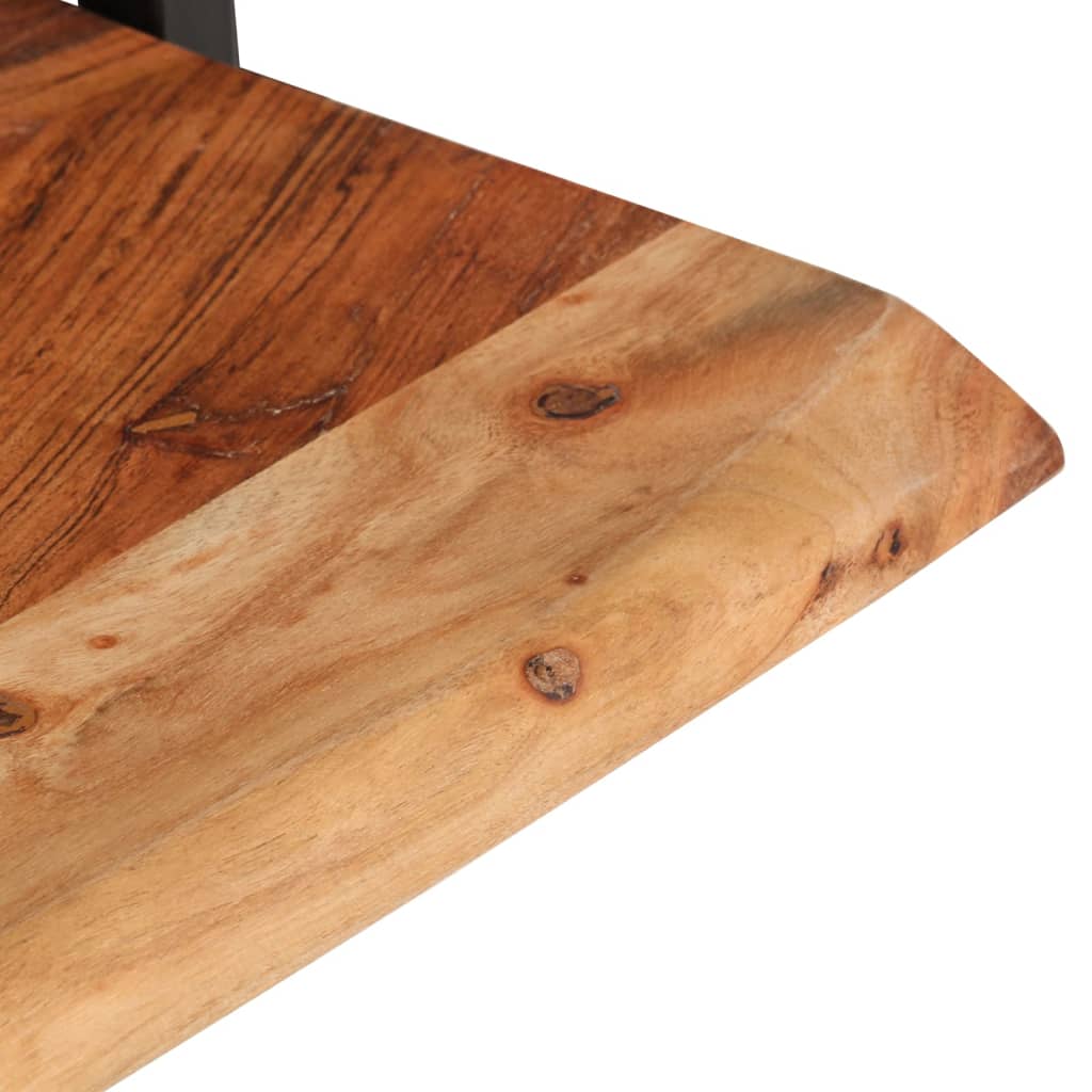 vidaXL Wall Shelves 2 pcs 60x25x35 cm Solid Wood Acacia and Steel