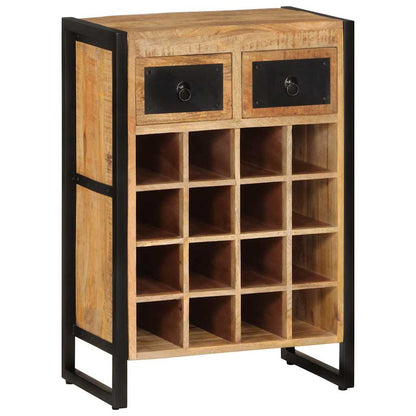 338464 vidaXL Wine Rack for 16 Bottles Solid Wood Mango