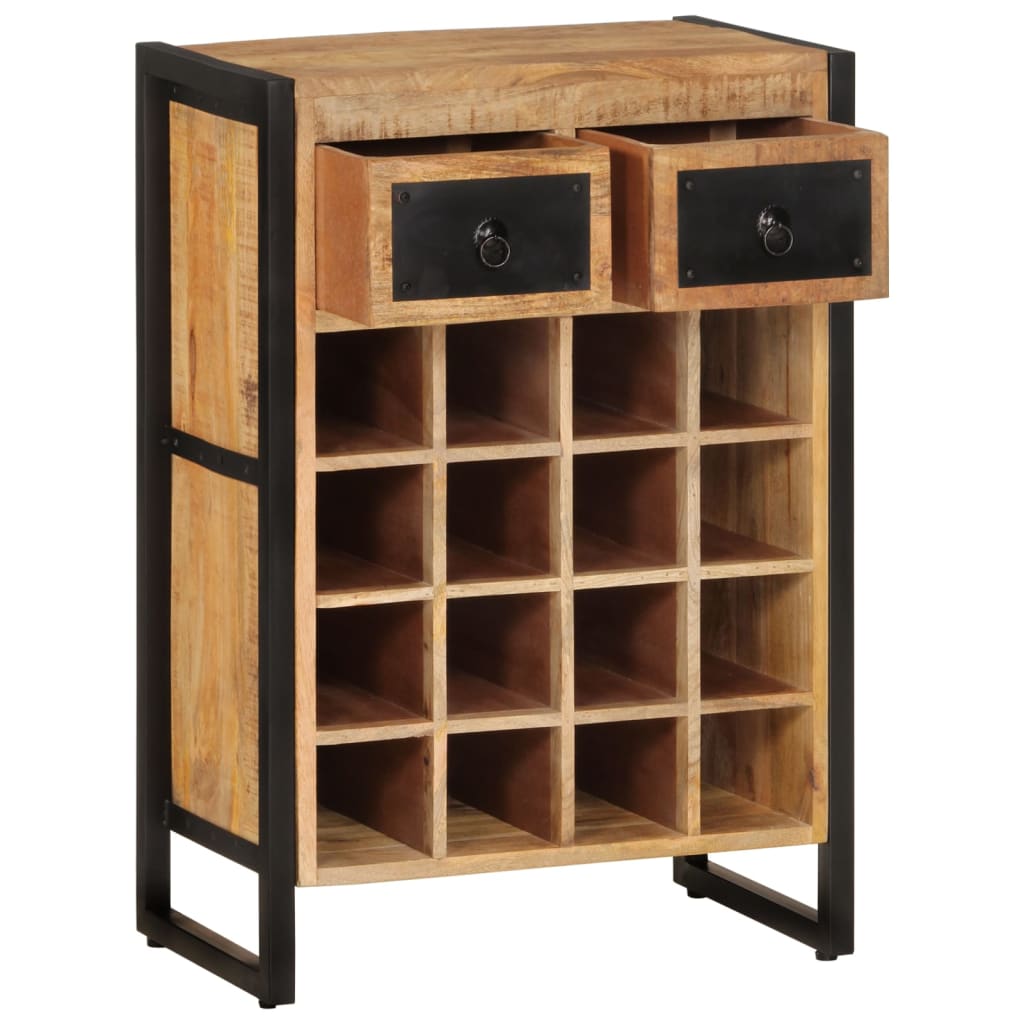 vidaXL Wine Rack for 16 Bottles Solid Wood Mango
