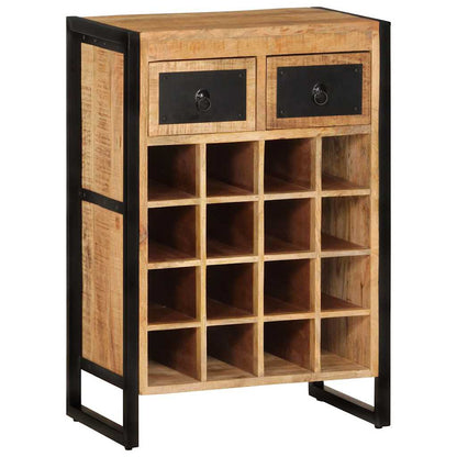 338464 vidaXL Wine Rack for 16 Bottles Solid Wood Mango