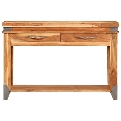 vidaXL Console Table 110x34x74 cm Solid Wood Acacia