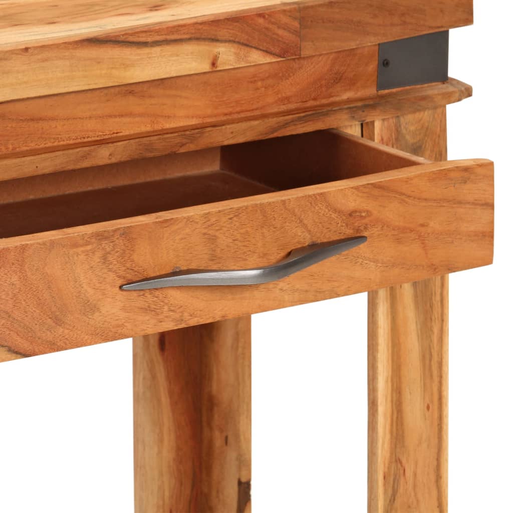 vidaXL Console Table 110x34x74 cm Solid Wood Acacia