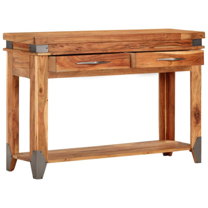 vidaXL Console Table 110x34x74 cm Solid Wood Acacia
