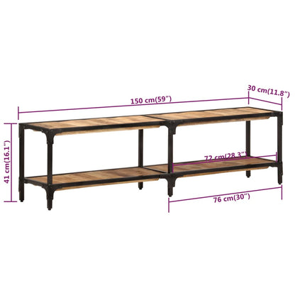 vidaXL TV Cabinet 150x30x41 cm Solid Wood Mango
