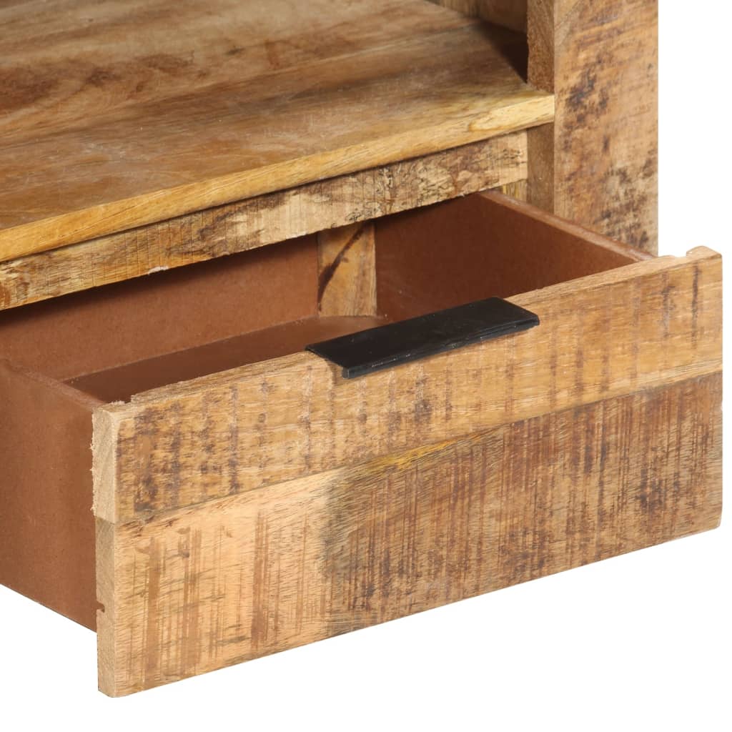 vidaXL TV Cabinet 110x30x40 cm Rough Mango Wood
