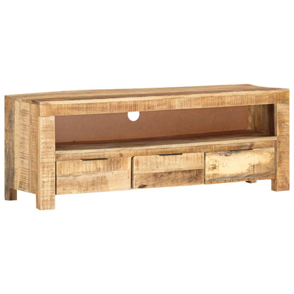 vidaXL TV Cabinet 110x30x40 cm Rough Mango Wood