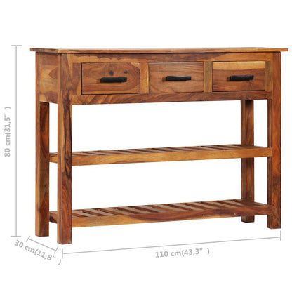 338032 vidaXL Sideboard with 3 Drawers 110x30x80 cm Solid Acacia Wood