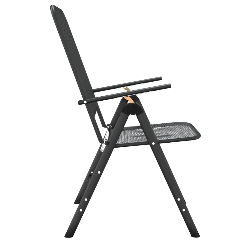 vidaXL Folding Garden Chair | Set of 2 | Anthracite