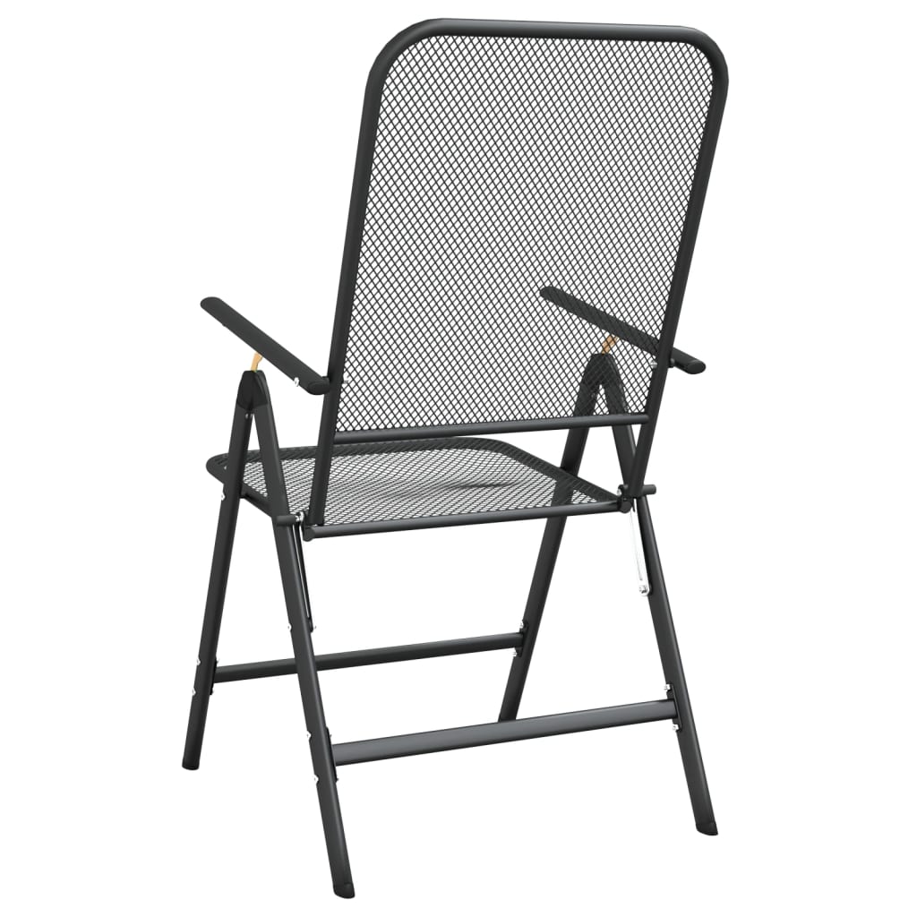 vidaXL Folding Garden Chair | Set of 2 | Anthracite