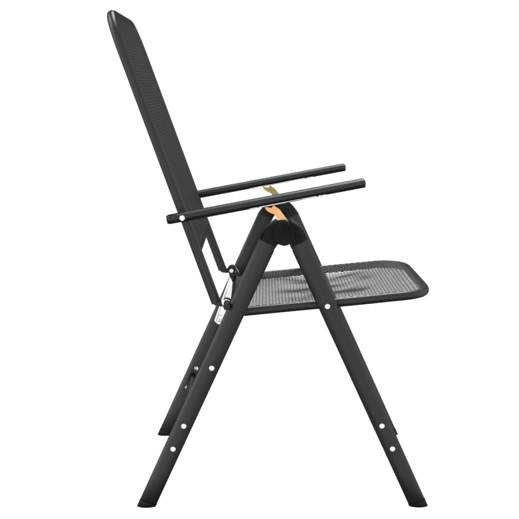 vidaXL Folding Garden Chair | Set of 4 | Anthracite