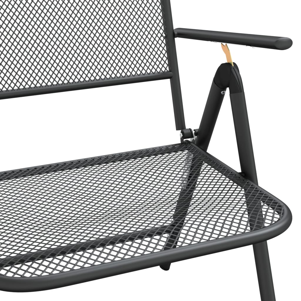 vidaXL Folding Garden Chair | Set of 4 | Anthracite