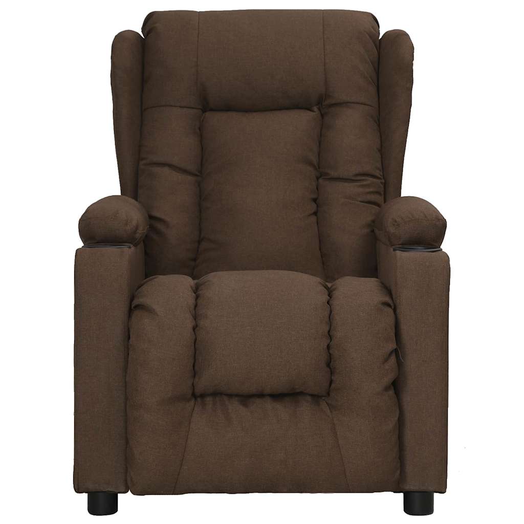 vidaXL Recliner Chair Brown Fabric
