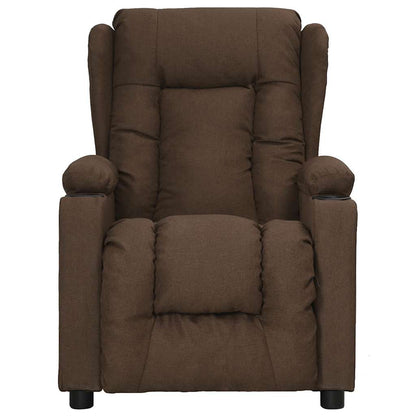 vidaXL Recliner Chair Brown Fabric