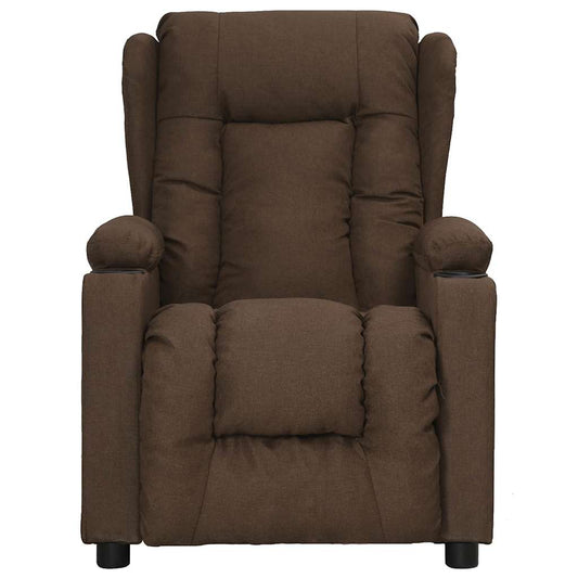 vidaXL Recliner Chair Brown Fabric