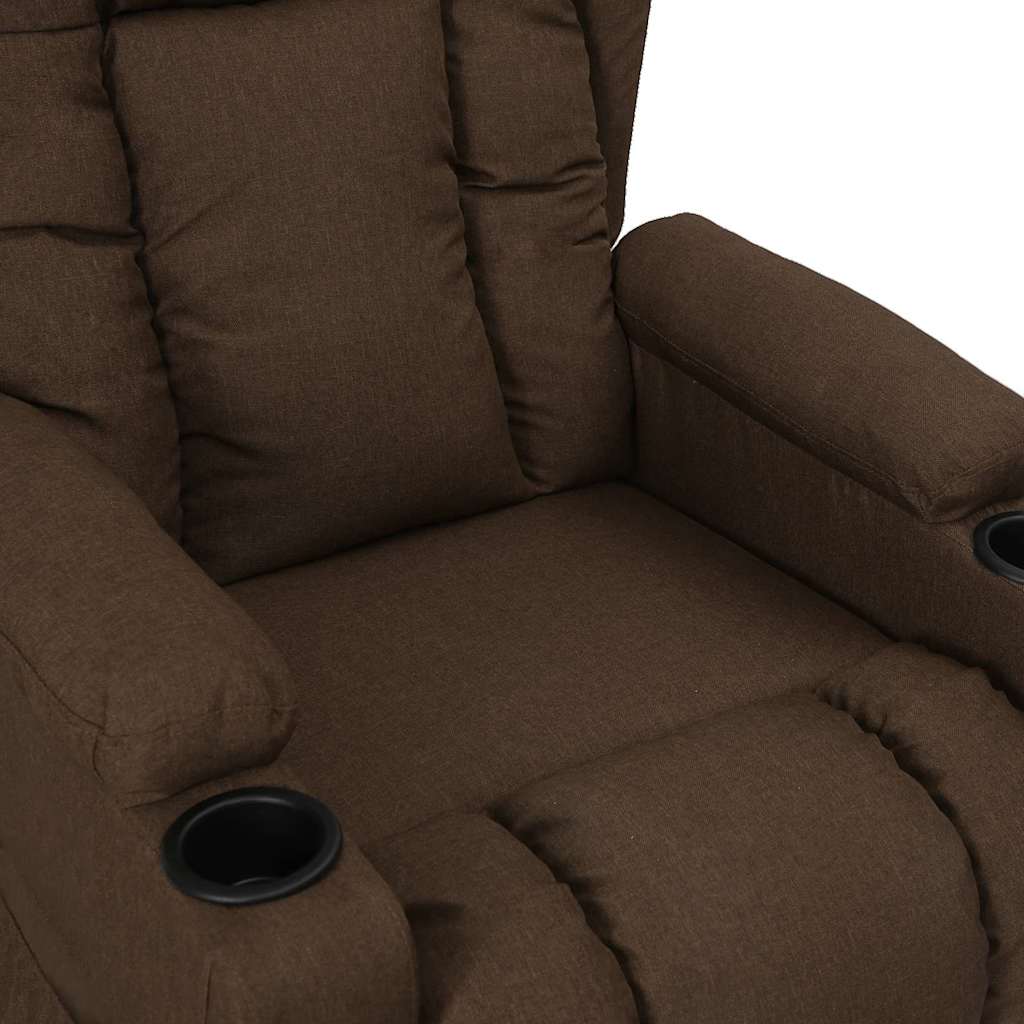 vidaXL Recliner Chair Brown Fabric
