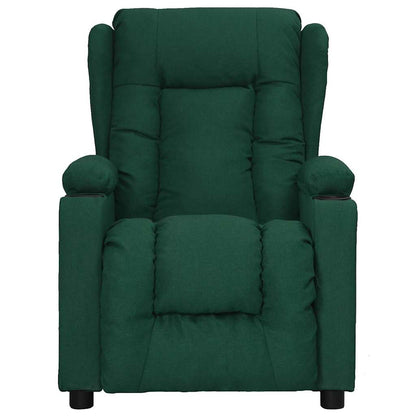 vidaXL Recliner Chair Dark Green Fabric