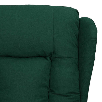 vidaXL Recliner Chair Dark Green Fabric