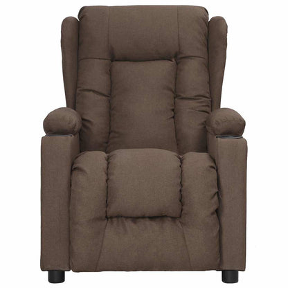 vidaXL Recliner Chair Taupe Fabric