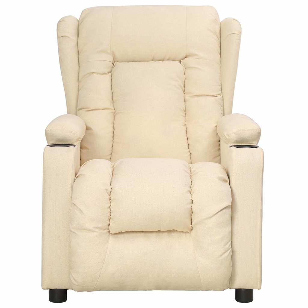 vidaXL Recliner Chair Cream Fabric