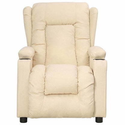 vidaXL Recliner Chair Cream Fabric