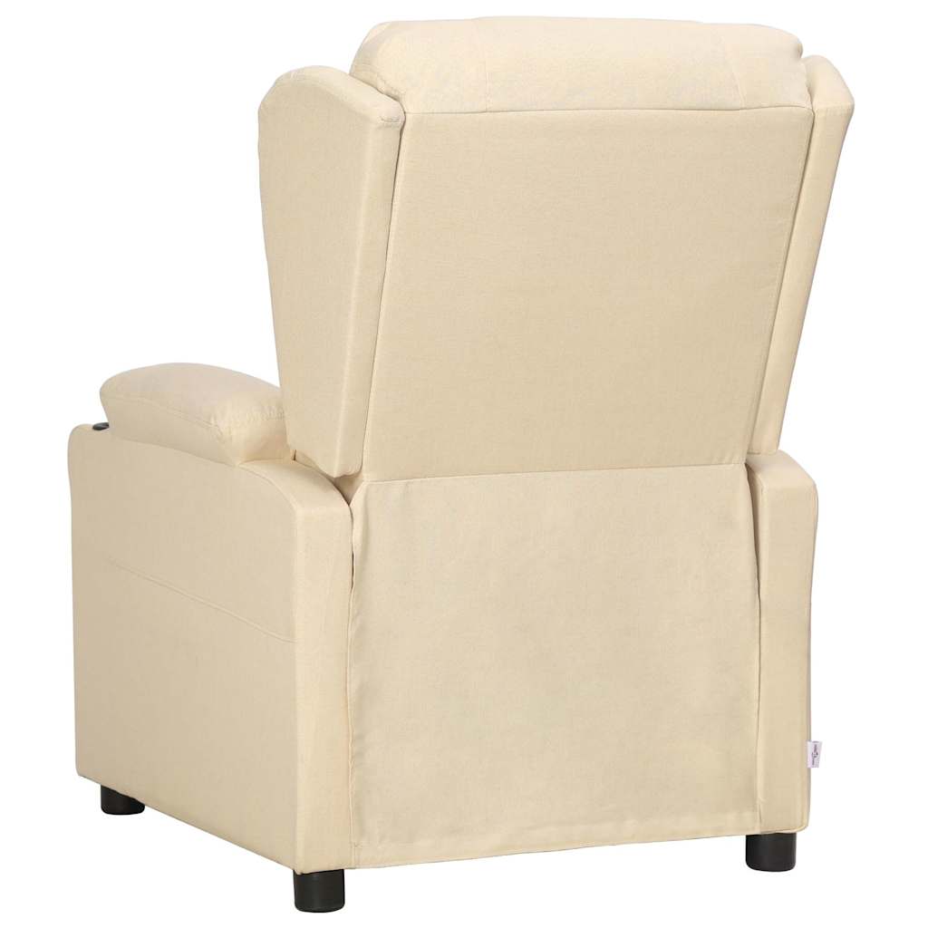 vidaXL Recliner Chair Cream Fabric