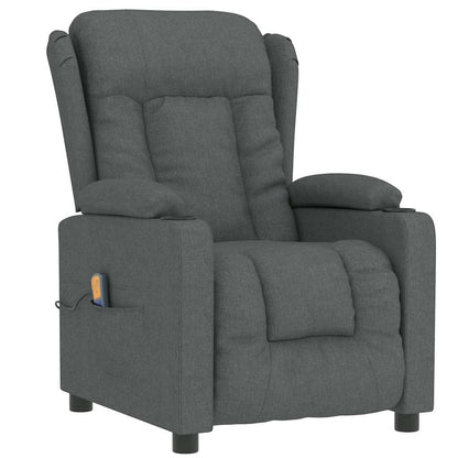 vidaXL Massage Chair Dark Grey Fabric