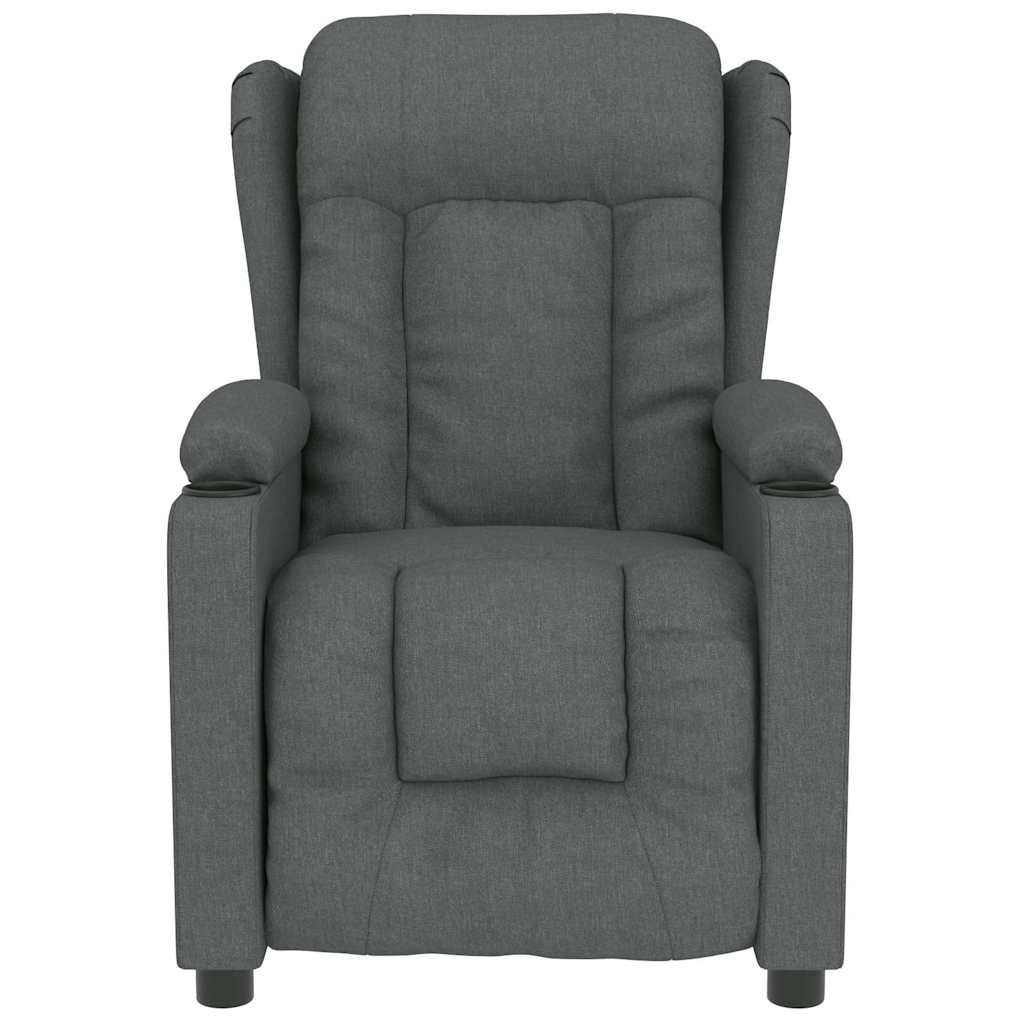 vidaXL Massage Chair Dark Grey Fabric