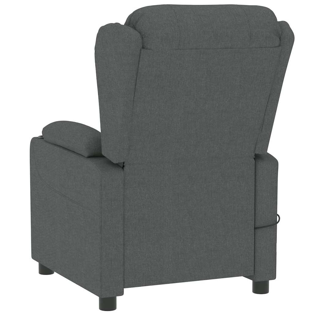 vidaXL Massage Chair Dark Grey Fabric