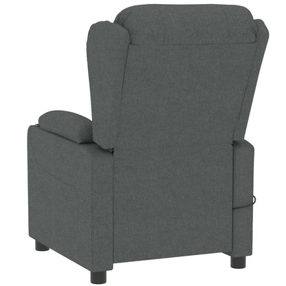 vidaXL Massage Chair Dark Grey Fabric