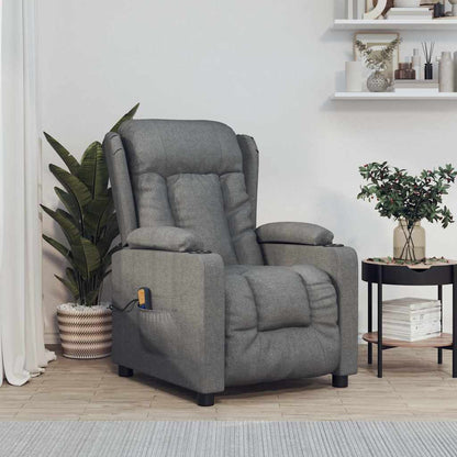 vidaXL Massage Chair Dark Grey Fabric
