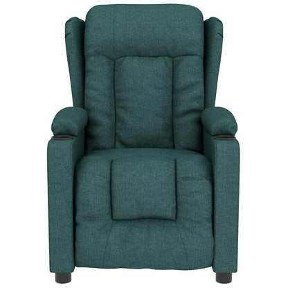 vidaXL Massage Chair Dark Green Fabric