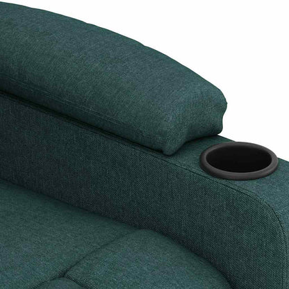 vidaXL Massage Chair Dark Green Fabric