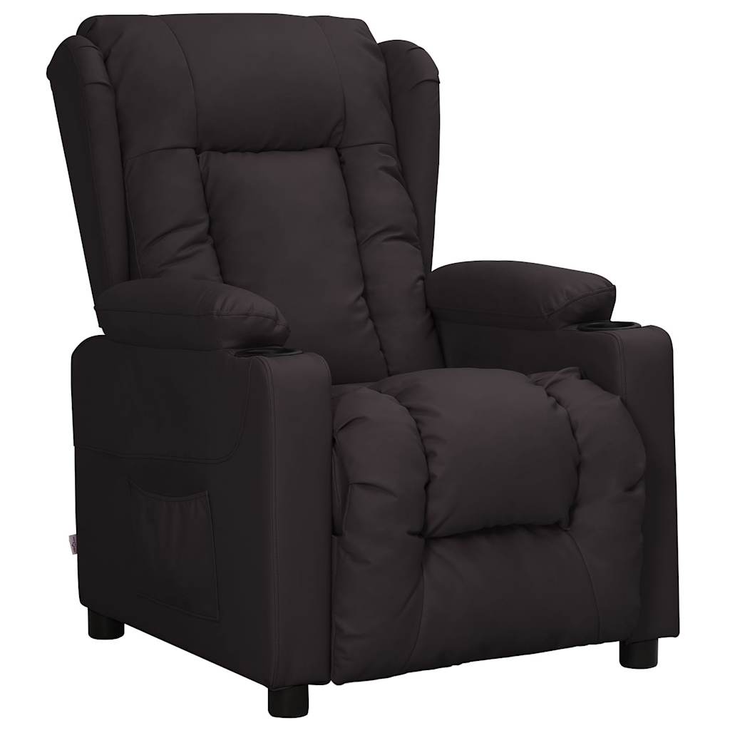 vidaXL Recliner Chair Black Faux Leather