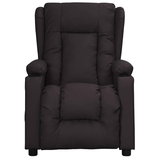 vidaXL Recliner Chair Black Faux Leather