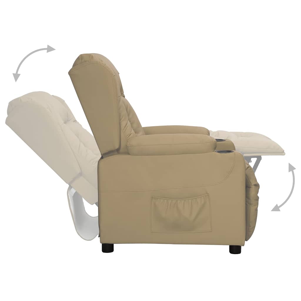 vidaXL Recliner Chair Cappuccino Faux Leather