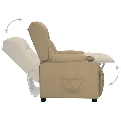 vidaXL Recliner Chair Cappuccino Faux Leather