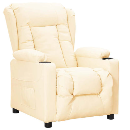 vidaXL Recliner Chair Cream Faux Leather