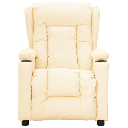vidaXL Recliner Chair Cream Faux Leather