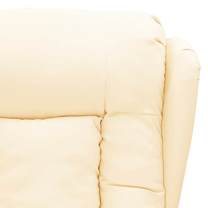 vidaXL Recliner Chair Cream Faux Leather