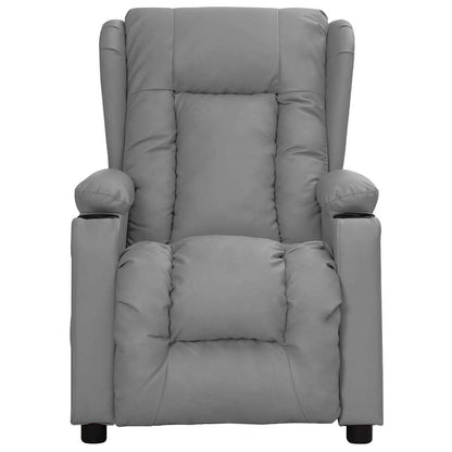 vidaXL Recliner Chair Grey Faux Leather