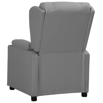 vidaXL Recliner Chair Grey Faux Leather