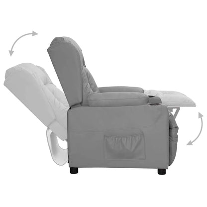 vidaXL Recliner Chair Grey Faux Leather