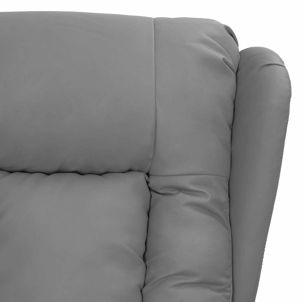 vidaXL Recliner Chair Grey Faux Leather