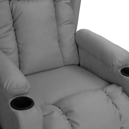 vidaXL Recliner Chair Grey Faux Leather