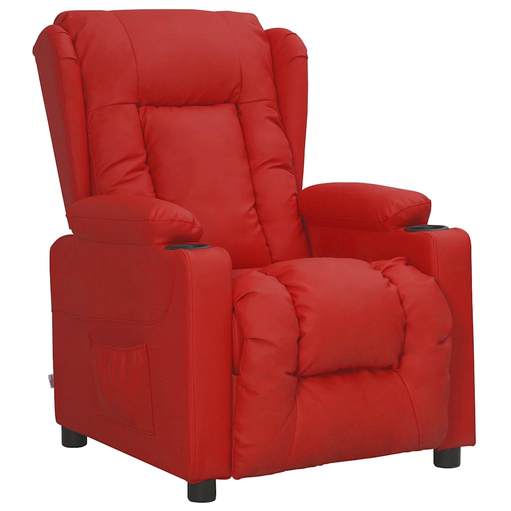 vidaXL Recliner Chair Wine Red Faux Leather