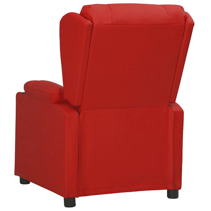 vidaXL Recliner Chair Wine Red Faux Leather