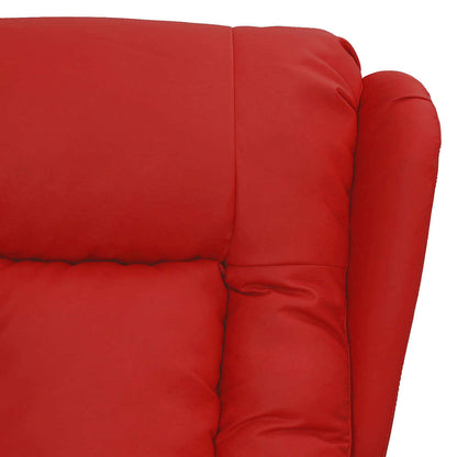 vidaXL Recliner Chair Wine Red Faux Leather